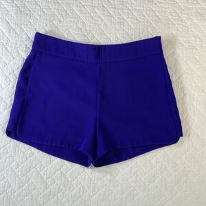 J. Crew Women’s Shorts Size 2 Purple Polyester Side Zip Pre-owned (G21)